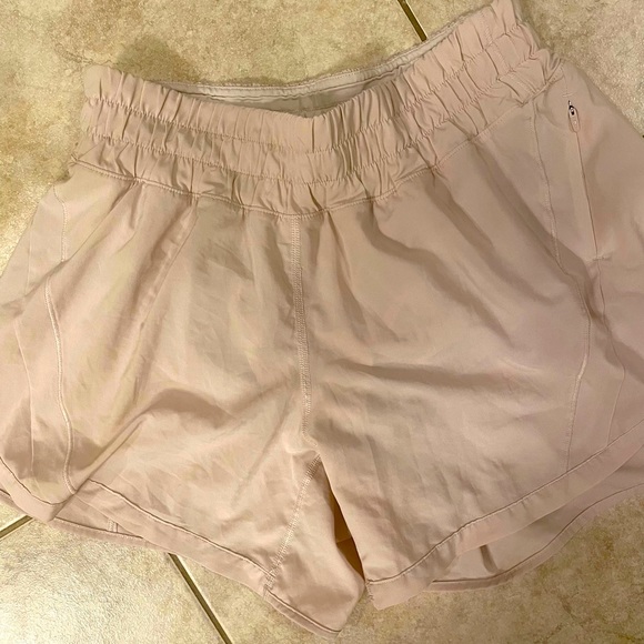 lululemon athletica Pants - Lululemon Track That High-Rise Lined Short 3” Bliss Pink is the color. Size 6